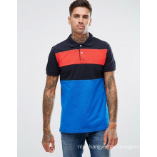 Blue Pull Bear Short Sleeve Contrast Stripe Polo Shirt